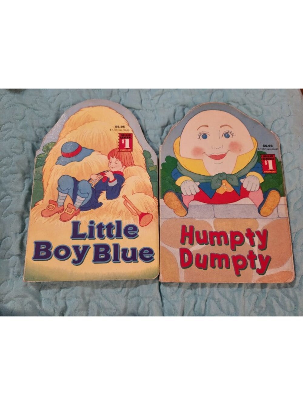 Humpty Dumpty & Little Boy Blue Vintage Shape Board Books